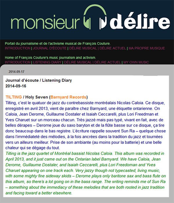 Francois Couture Monsieur Delire